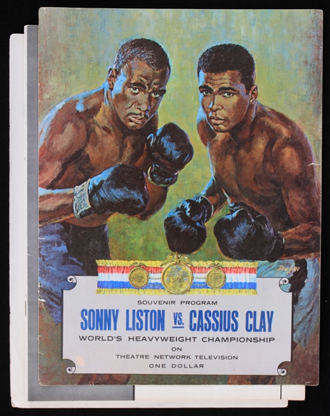 1964 Sonny Liston vs Cassius Clay Theatre Network Televison Souvenir Program
