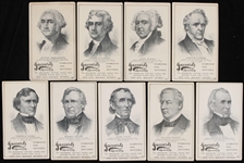 1900s Jaccards Diamond and Watches Presidental 2 1/2 x 4 1/2 Cabinet Cards (Blank Back) (Lot of 9)