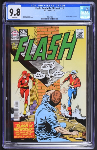 2023 Flash Comic Book #123 Facsimile Edition CGC Graded 9.8 (CGC Slabbed)