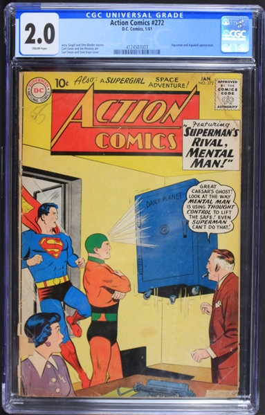 1961 Action Comics #272 CGC Graded 2.0 (CGC Slabbed)