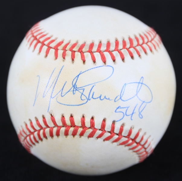 1993 Mike Schmidt Philadelphia Phillies Signed ONL White Baseball (JSA) 