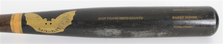 2001 Barry Bonds San Francisco Giants SamBat Professional Model Game Used Bat (MEARS A9) 73 HR Season