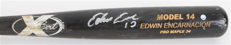 2006 Edwin Encarnacion Cincinnati Reds Signed XBat Professional Model Game Used Bat (MEARS LOA/JSA/MLB Hologram/Reds Letter)