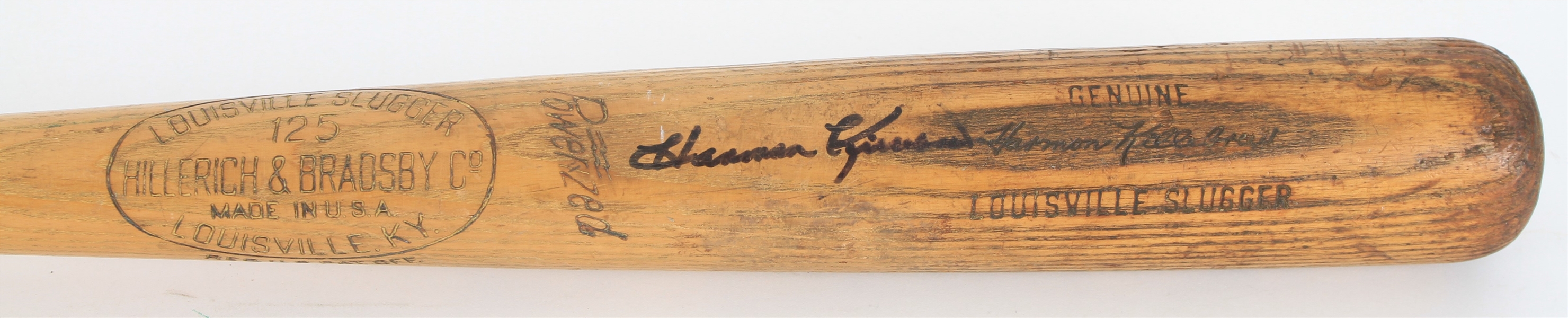 1958 Harmon Killebrew Washington Senators Signed H&B Louisville Slugger Professional Model Bat (MEARS LOA/JSA/PSA)