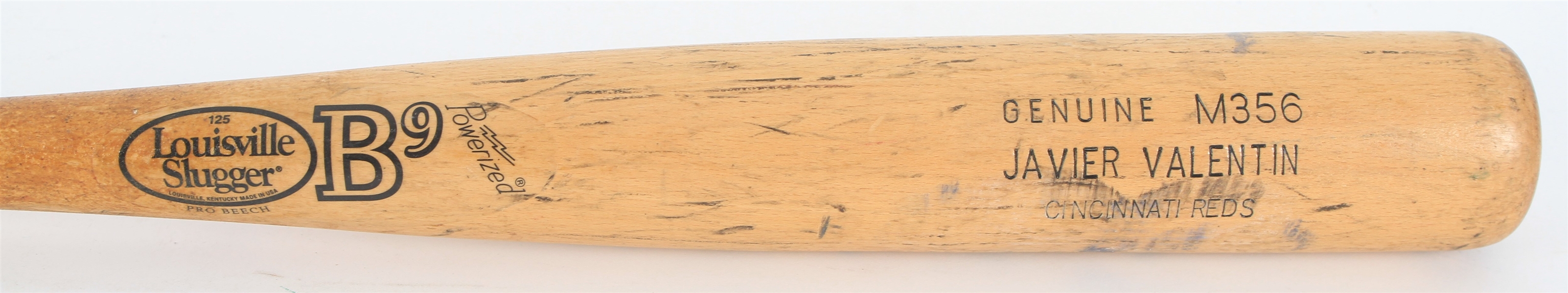 2004-08 Javier Valentin Cincinnati Reds Louisville Slugger Professional Model Game Used Bat (MEARS LOA)