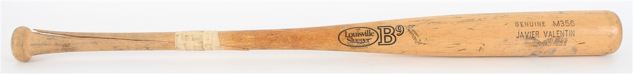 2004-08 Javier Valentin Cincinnati Reds Louisville Slugger Professional Model Game Used Bat (MEARS LOA)