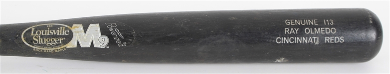 2003-05 Ray Olmedo Cincinnati Reds Louisville Slugger Professional Model Game Used Bat (MEARS LOA) 