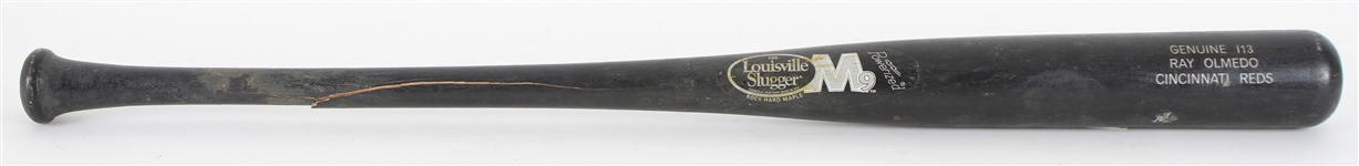 2003-05 Ray Olmedo Cincinnati Reds Louisville Slugger Professional Model Game Used Bat (MEARS LOA) 