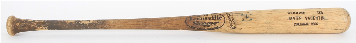 2004-08 Javier Valentin Cincinnati Reds Louisville Slugger Professional Model Game Used Bat (MEARS LOA)