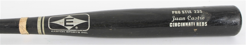 2000-01 Juan Castro Cincinnati Reds Easton Professional Model Game Used Bat (MEARS LOA/Reds Letter)