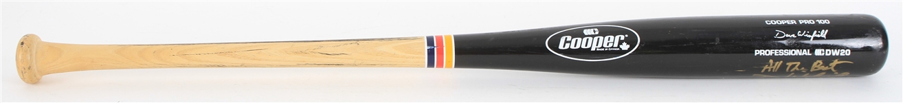 1992 Dave Winfield Toronto Blue Jays Signed Cooper Professional Model Bat (MEARS A5/JSA)