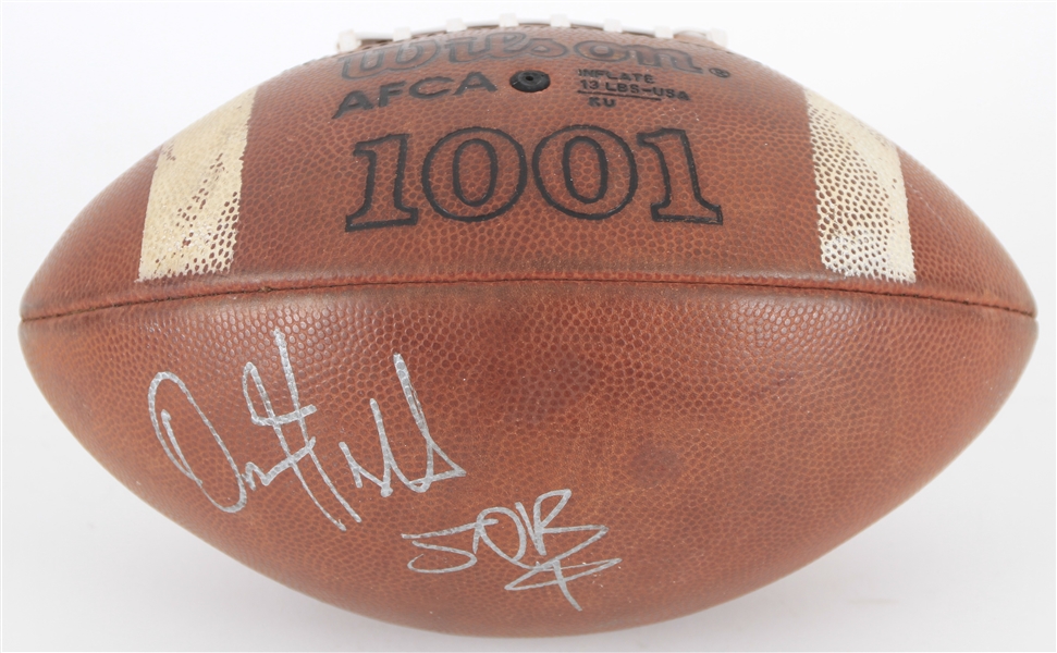 1997-98 Donovan McNabb Syracuse Orangemen Signed Wilson AFCA 1001 College Football USA Football (MEARS LOA/JSA) 