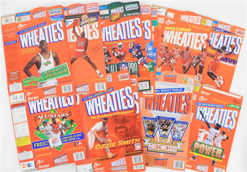 1990s-2000s Wheaties All Star, NBA, MLB & more Boxes (Lot of 100+)