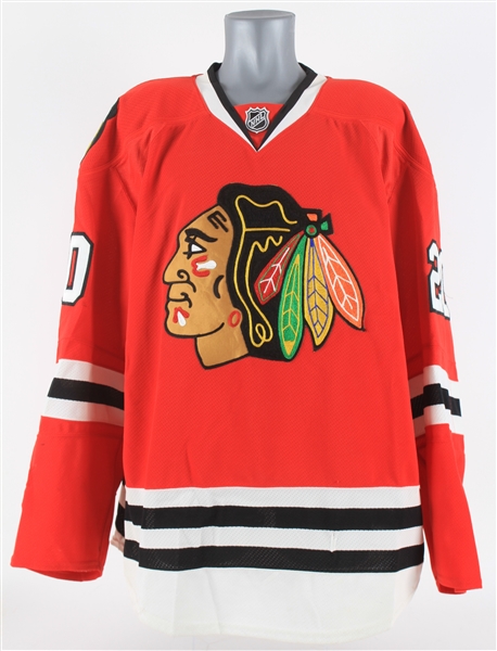 2010-11 Jack Skille Chicago Blackhawks Game Worn Home Jersey + Signed 8" x 10" Photo (MEARS LOA/JSA/Blackhawks LOA)