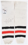 1990s Tony Amonte Chicago Blackhawks Signed Game Worn Socks (MEARS LOA/JSA)