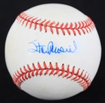 1993 Stan Musial St. Louis Cardinals Signed ONL White Baseball (JSA)