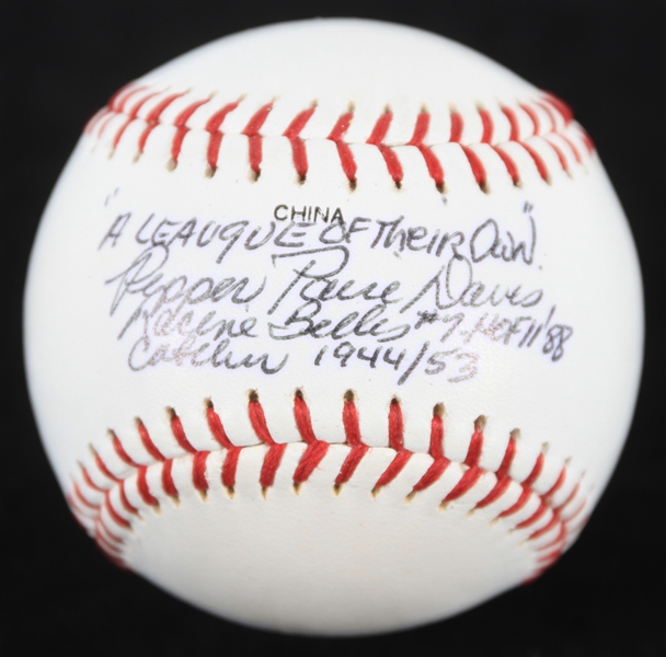 1994 Lavonne "Pepper" Paire League of Their Own Signed & Inscribed Repro AAGPBL Baseball (JSA) 