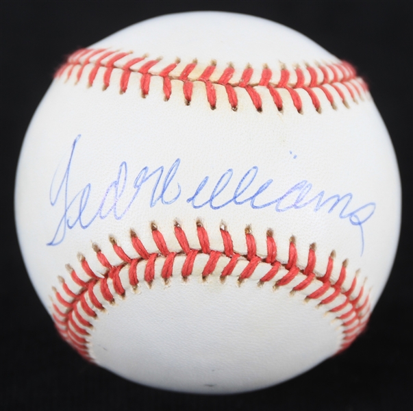 1993 Ted Williams Boston Red Sox Signed OAL Brown Baseball (Upper Deck)