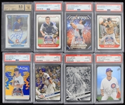 2014-17 Kris Bryant Kyle Schwarber Chicago Cubs Slabbed Baseball Trading Cards - Lot of 8 w/ 1 Auto