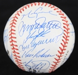 1993 Chicago Cubs Team Signed ONL White Baseball w/ 26 Signatures Including Ryne Sandberg, Sammy Sosa, Mark Grace & More (*JSA Full Letter*)