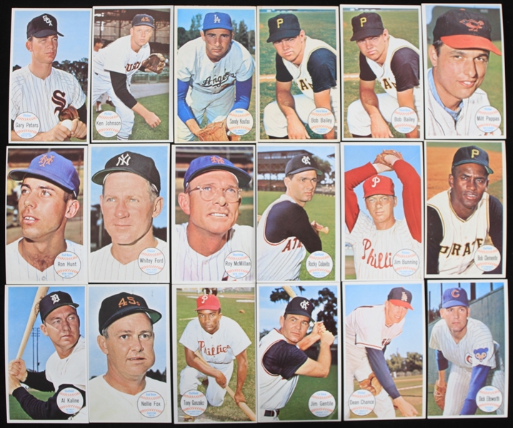 1964 Topps Giants Baseball Trading Cards - Complete Set of 60 + 4 Extra Cards