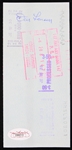 1988 Don Larson New York Yankees Signed Personal Check *JSA*