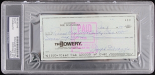 1979 Joe Dimaggio (d.1999) New York Yankees Signed Check (PSA Slabbed)