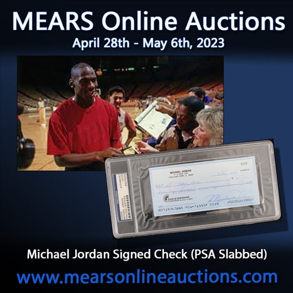 1989 Michael Jordan Chicago Bulls Signed Check (PSA Slabbed)