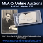 1940s Melvin Purvis FBI G-Man (d.1960) Addressed Envelope (PSA Slabbed)