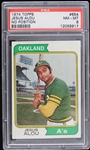 1974 Jesus Alou Oakland Athletics Topps Trading Card #654 Graded NM-MT 8 (PSA Slabbed)