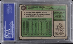 1974 Jesus Alou Oakland Athletics Topps Trading Card #654 Graded NM-MT 8 (PSA Slabbed)