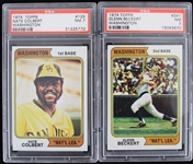 1974 Nate Colbert and Glenn Beckert Washington Senators Topps Trading Cards (PSA Slabbed) (Lot of 2)