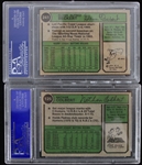 1974 Nate Colbert and Glenn Beckert Washington Senators Topps Trading Cards (PSA Slabbed) (Lot of 2)