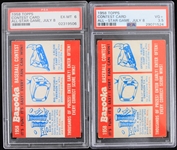 1958 Topps All-Star Game Contest Cards (PSA Slabbed) (Lot of 2)