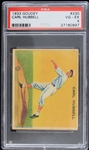 1933 Carl Hubbell New York Giants Goudey Trading Card #230 Graded VG-EX 4 (PSA Slabbed)