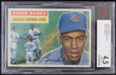 1956 Ernie Banks Chicago Cubs Topps Trading Card #15 Graded VG-EX 4.5 (Beckett Slabbed)