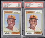 1974 Willie McCovey San Diego Padres Topps Trading Card #250 Graded NM-MT 8 (PSA Slabbed)