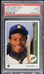 1989 Ken Griffey Jr Seattle Mariners Upper Deck Trading Card #1 Graded Mint 9 (PSA Slabbed) 