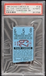 1965 Chicago Cubs vs Milwaukee Braves Ticket Stub (PSA Slabbed) Williams, Santo, & Banks HR Stub!!!
