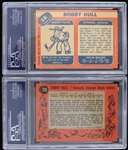 1961-1968 Bobby Hull Chicago Blackhawks Topps Trading Cards (PSA Slabbed) (Lot of 2)