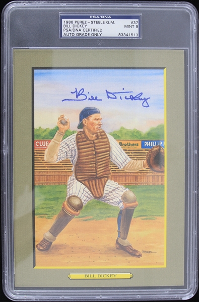 1988 Bill Dickey New York Yankees Autographed Perez Steele Galleries 5x7 Photo (PSA Slabbed)