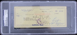 1947 Errol Flynn (d.1959) Signed Check (PSA Slabbed)