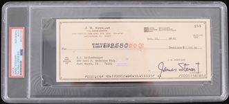 1981 James Stewart (d.1997) Oil Operations Signed Check (PSA Slabbed)