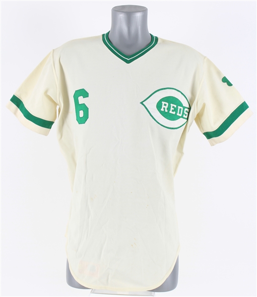 1978 Alex Grammas Cincinnati Reds St. Patricks Day Jersey (MEARS LOA)