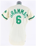 1978 Alex Grammas Cincinnati Reds St. Patrick's Day Jersey (MEARS LOA)