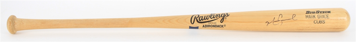 1990's Mark Grace Chicago Cubs Rawlings Adirondack Signed Bat (*JSA*)
