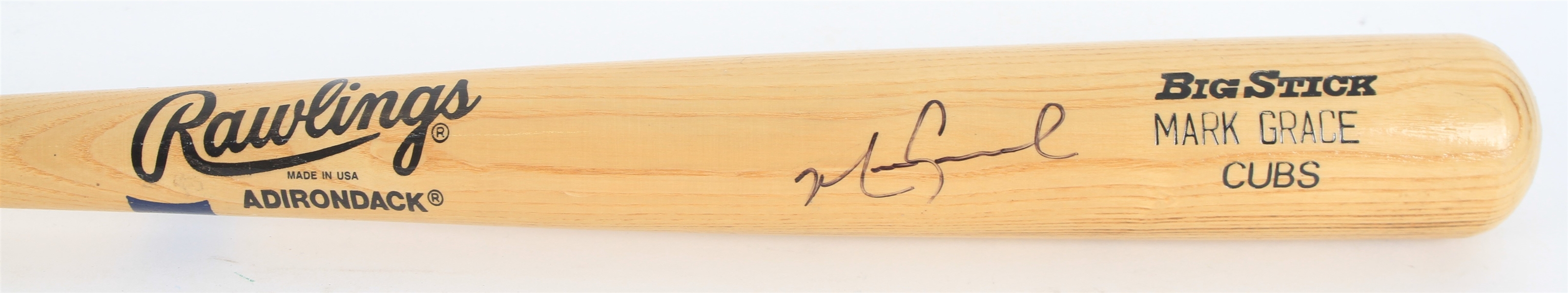 1990s Mark Grace Chicago Cubs Rawlings Adirondack Signed Bat (*JSA*)