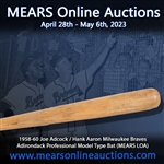 1958-60 Joe Adcock / Hank Aaron Milwaukee Braves Adirondack Professional Model Type Bat (MEARS LOA)