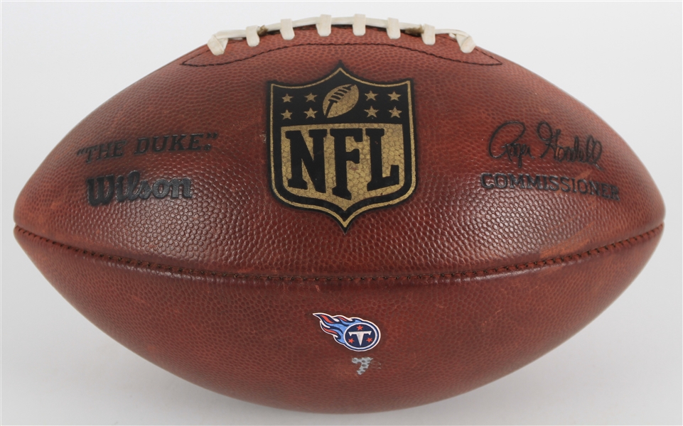 2015 (December 13) Marcus Mariota Tennessee Titans Rookie Season Game Used ONFL Goodell Football (MEARS LOA)