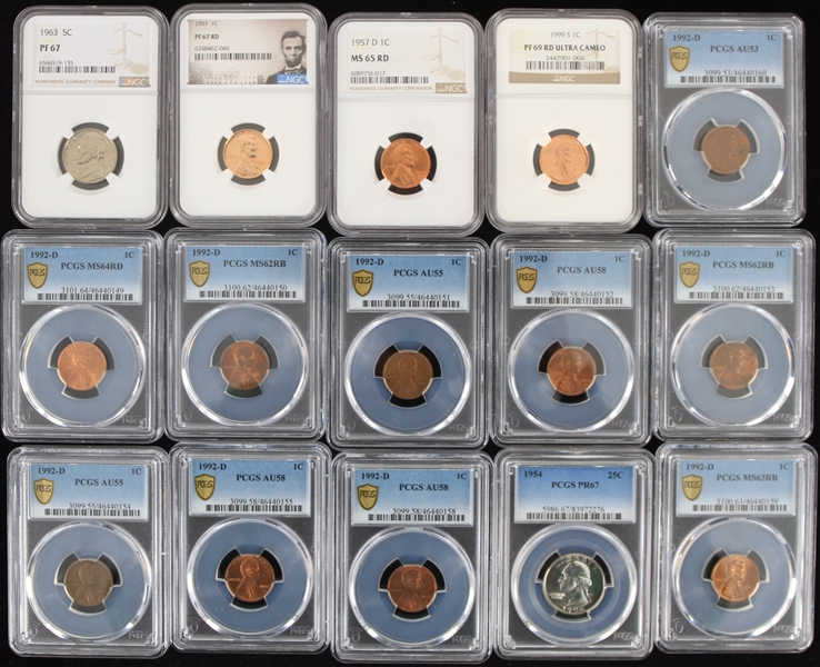 1820s-1990s PCGS Slabbed Coin & Currency Collection - Lot of 64